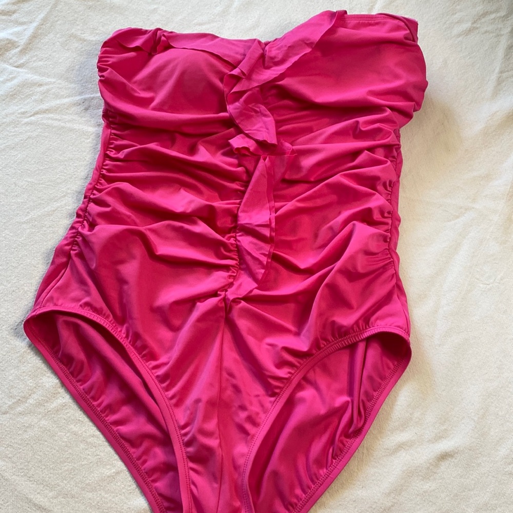 Jantzen classics pink one piece swimsuit